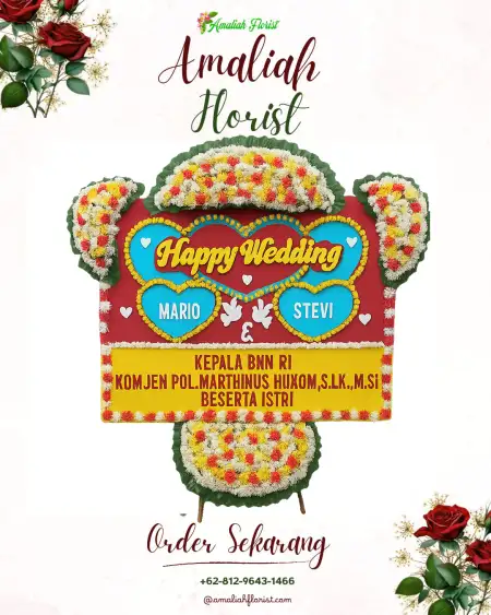 Papan Bunga Pernikahan Walitelon Selatan